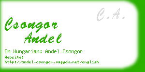 csongor andel business card